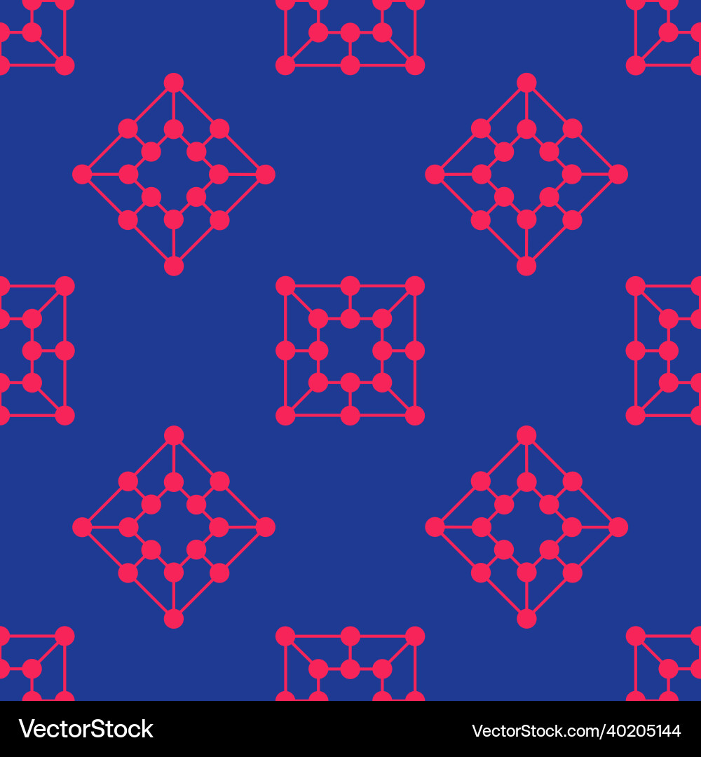 Red board game icon isolated seamless pattern Vector Image