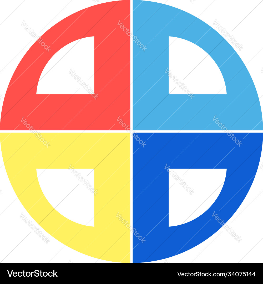 Simple pie chart-graph and diagram circle Simple pie chart-graph and diagram circle Vector Image