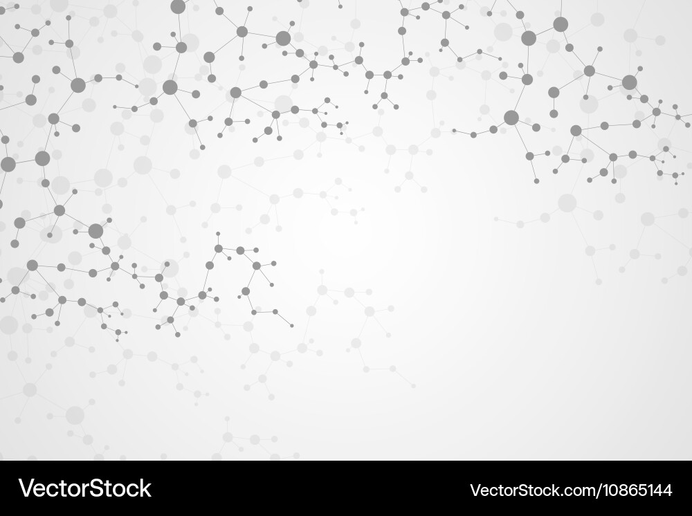 Structure molecule and communication dna atom vector image