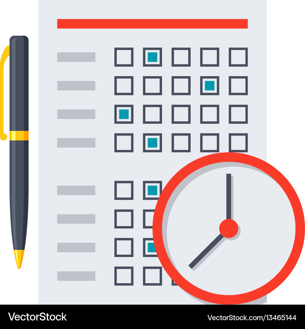 Test und Prüfung Icon Vektorbild