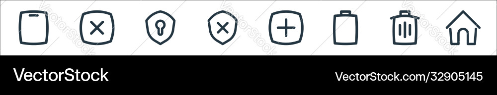 Basic ui line icons linear set quality Vector Image