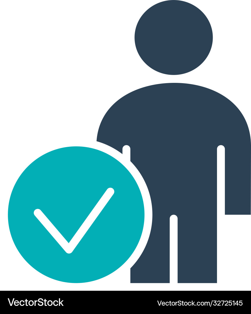 Checkmark Icon - User Verification vector image