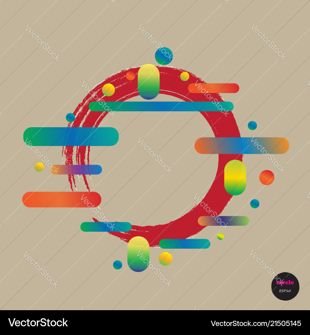 Design colorful circles elements template frame Design colorful circles elements template frame vector image