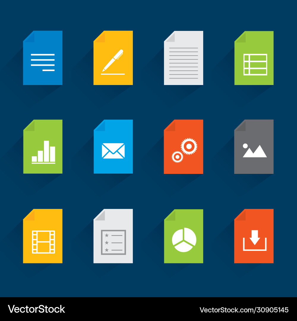 File and document icon for website or app Vector Image