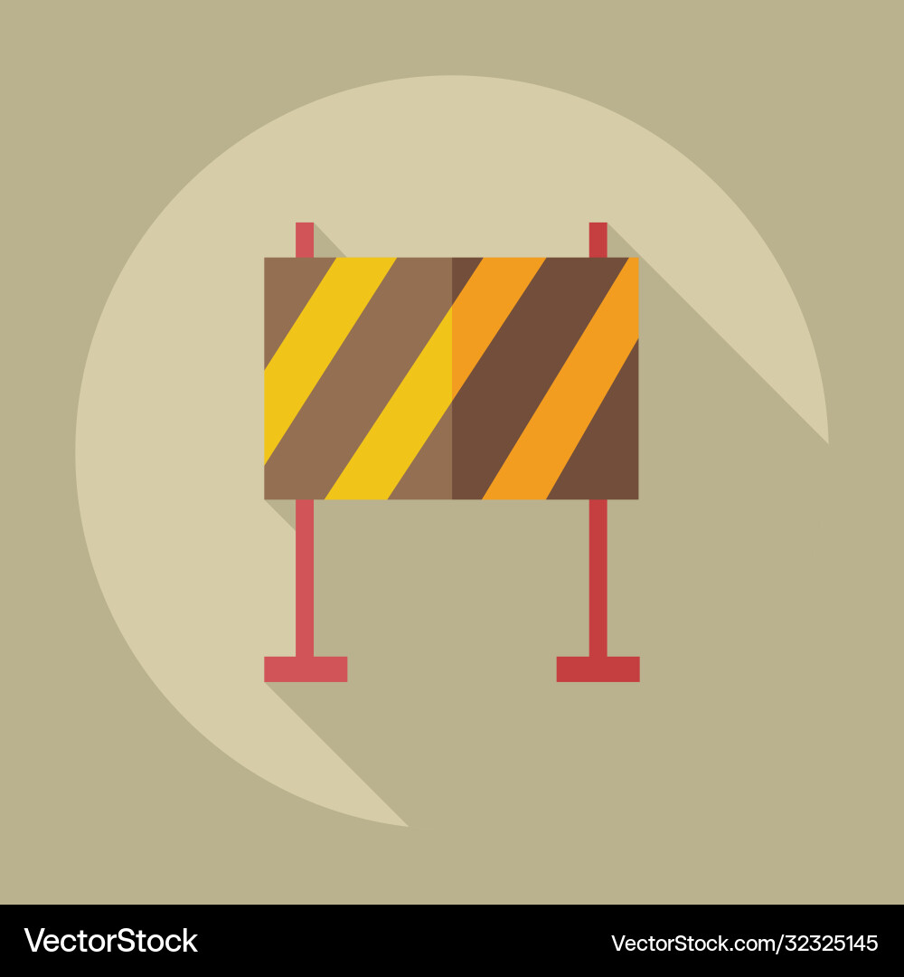 Flat modern design with shadow icons warning vector image