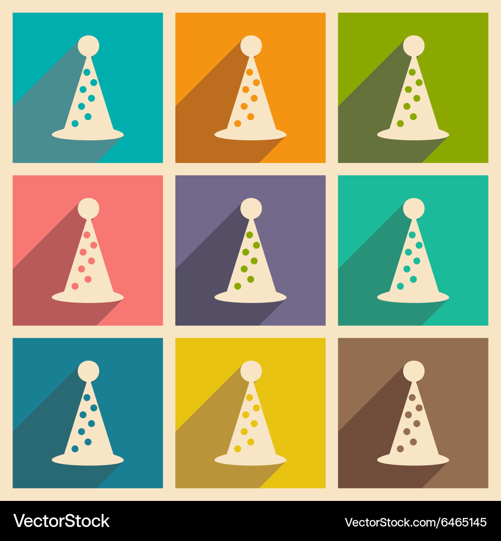 Flat with shadow concept and mobile application Vector Image
