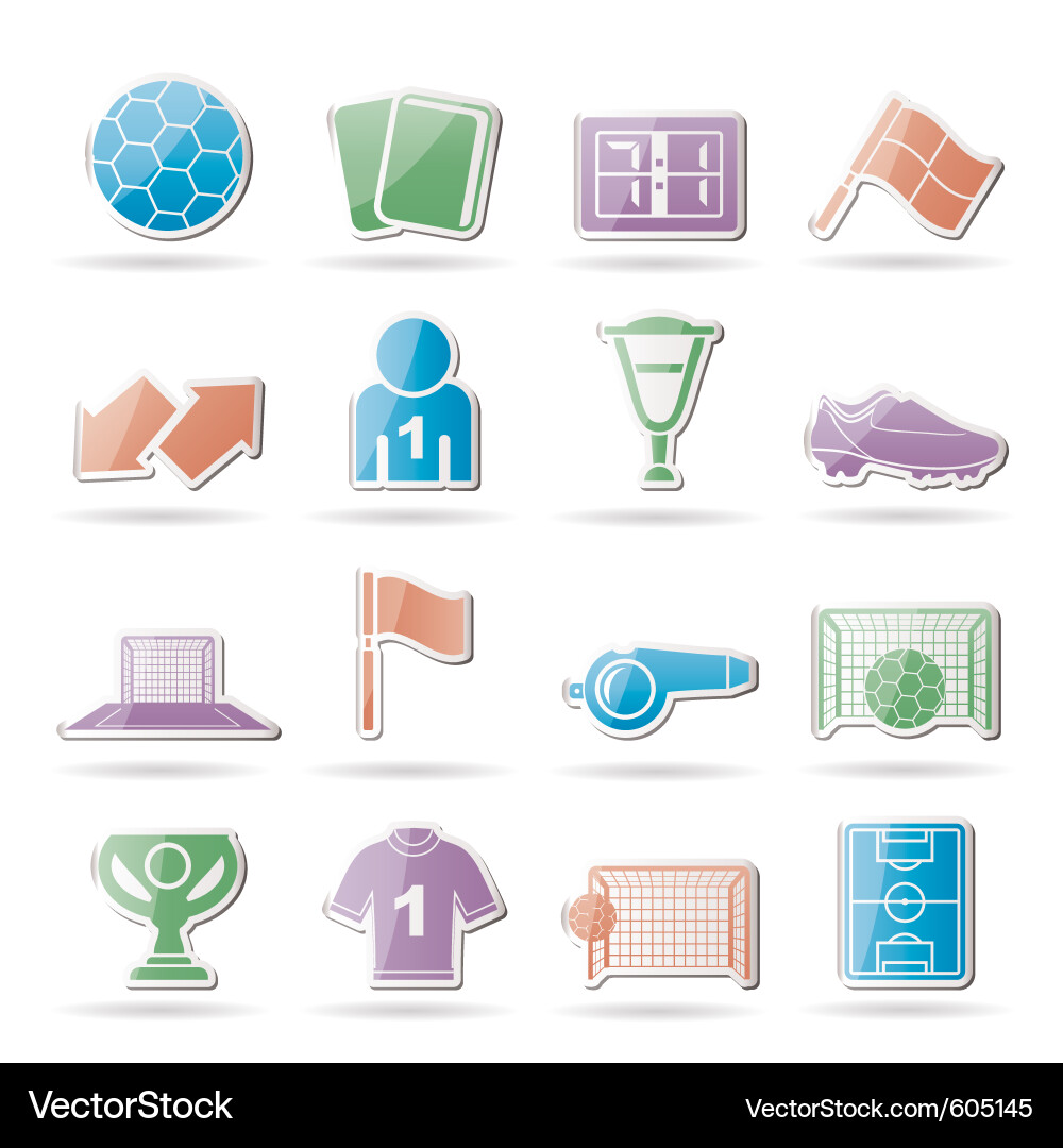 Football and sport icons Vector Image