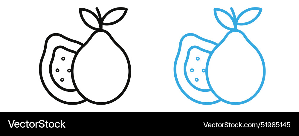 Guava icon mark in filled style Vector Image