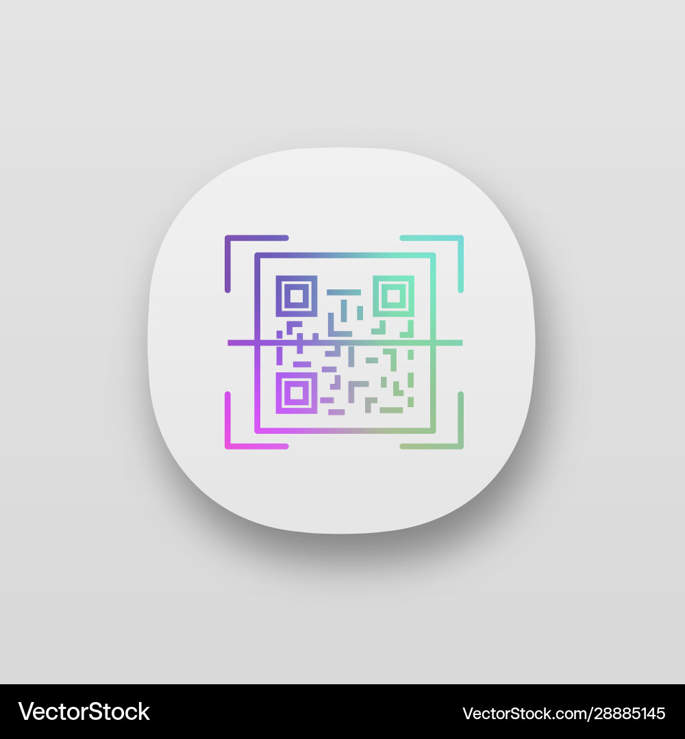 Qr code scanning app icon Qr code scanning app icon Vector Image