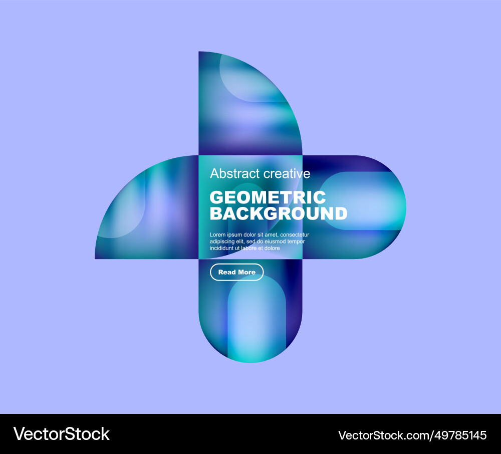 Round triangle and square composition Round triangle and square composition Vector Image
