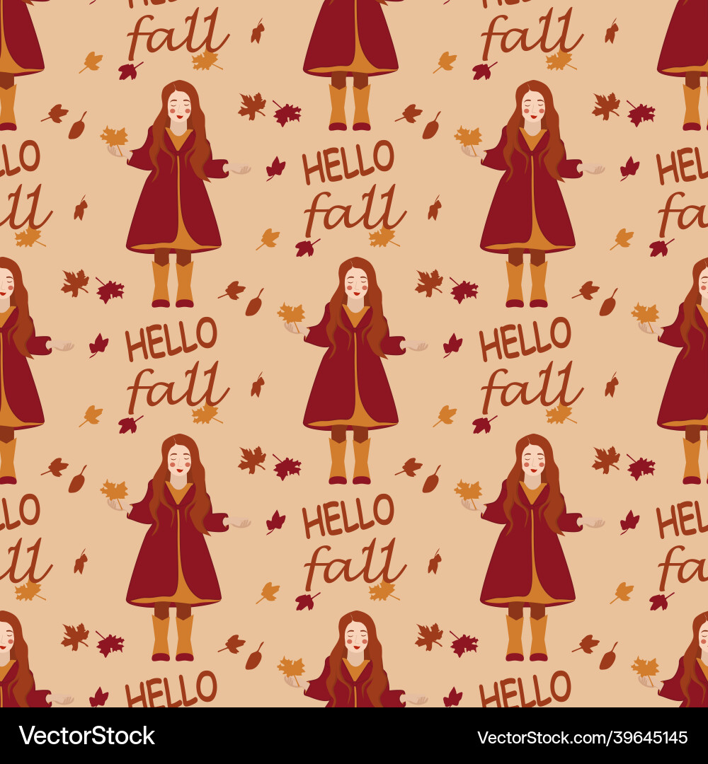 Seamless pattern with the image of a little vector image