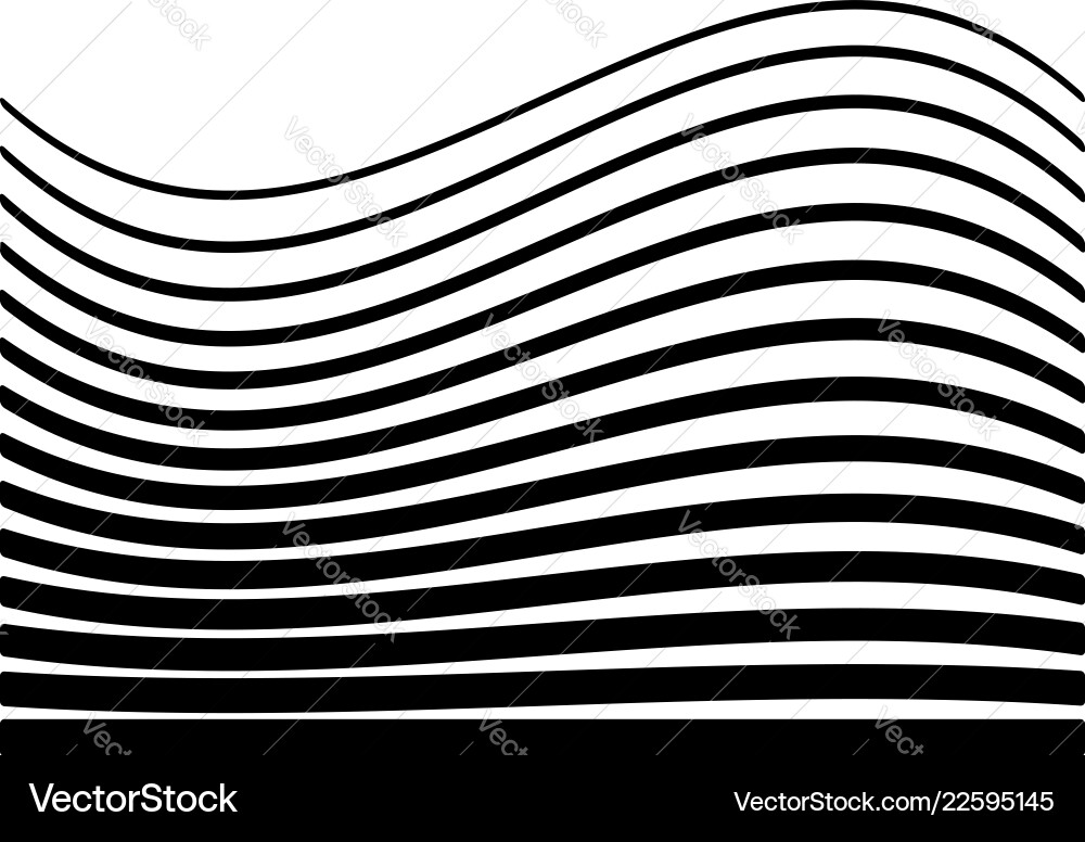 Set of lines with different level deformation Set of lines with different level deformation vector image