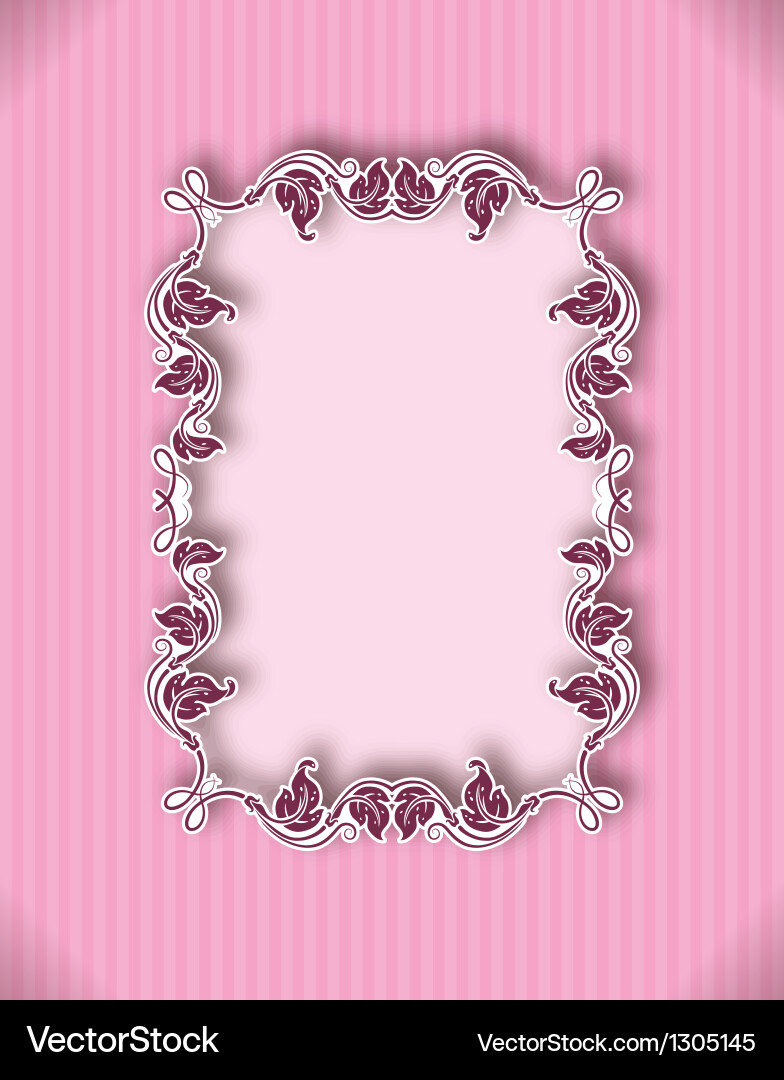 Template frame design for greeting card vector image
