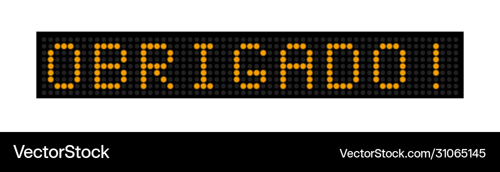 Writing thank you on led display language Vector Image