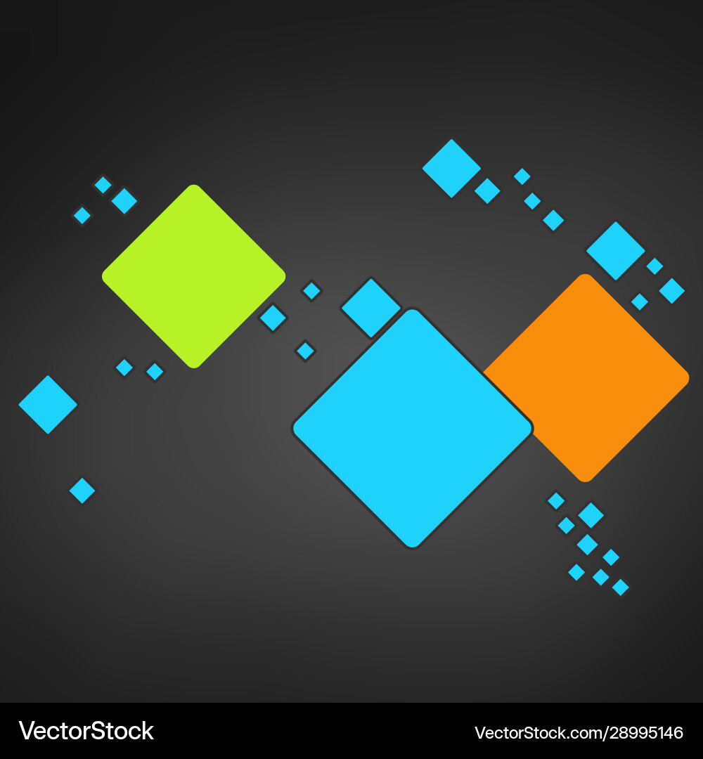 Abstract dark background with squares modern Vector Image