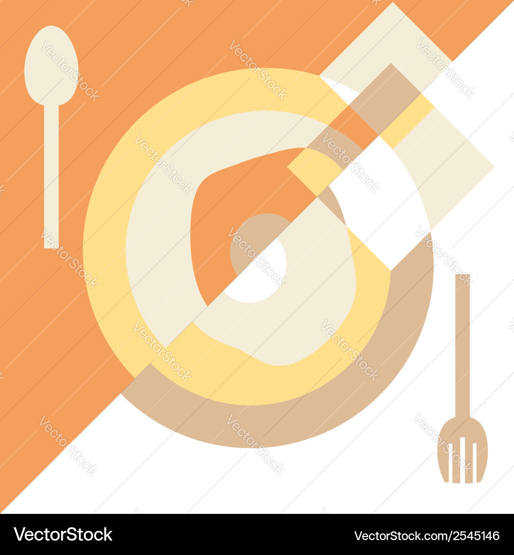 Abstract Egg & Plate Background vector image