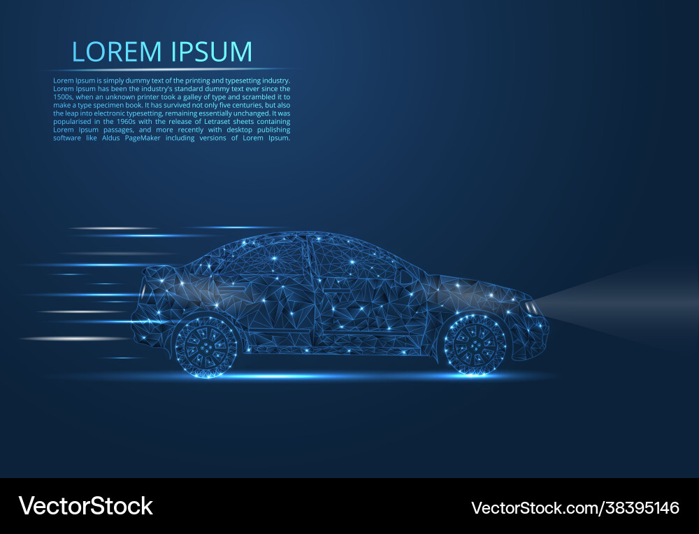 Abstract image a car in form points Vector Image