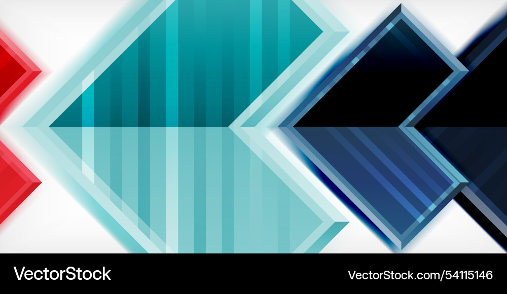 Arrow symbols created with 3d effects and line Vector Image