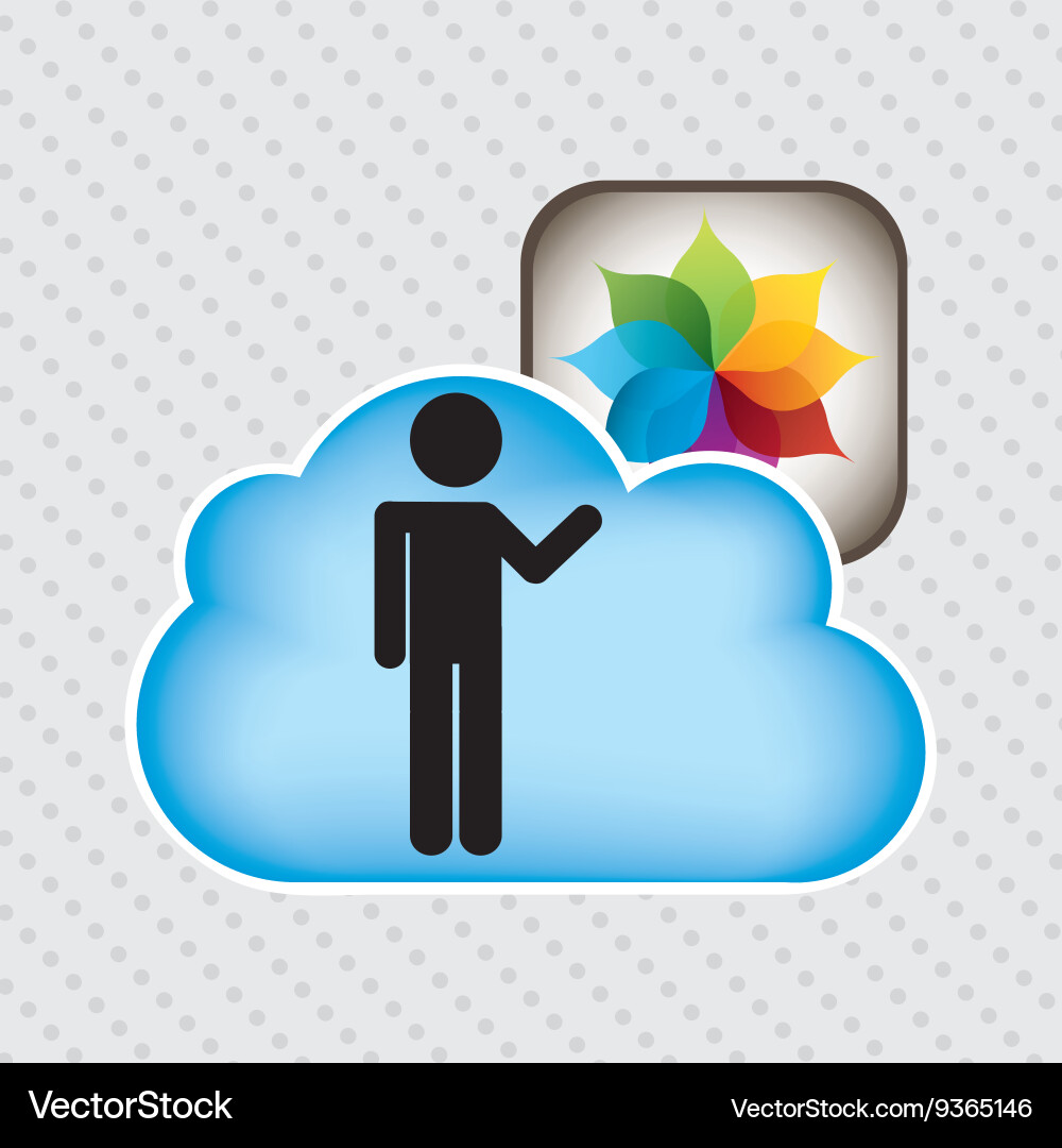 Cloud computing design Vector Image