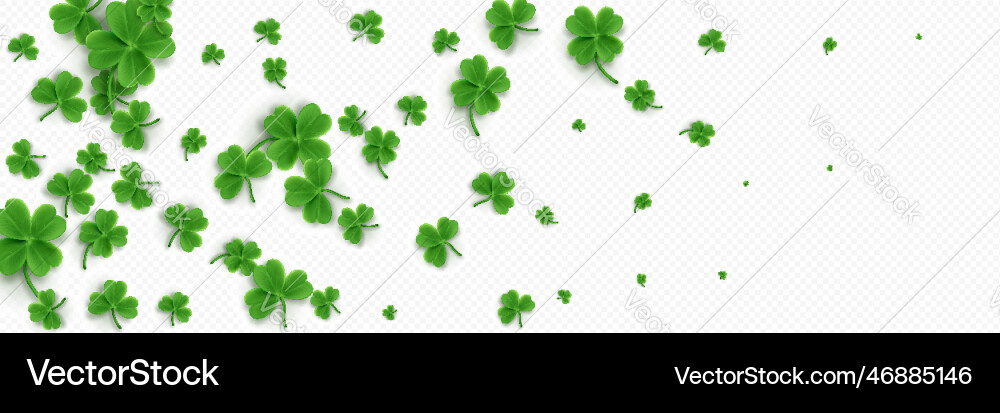 Clover shamrock 3d background irish pattern Clover shamrock 3d background irish pattern Vector Image