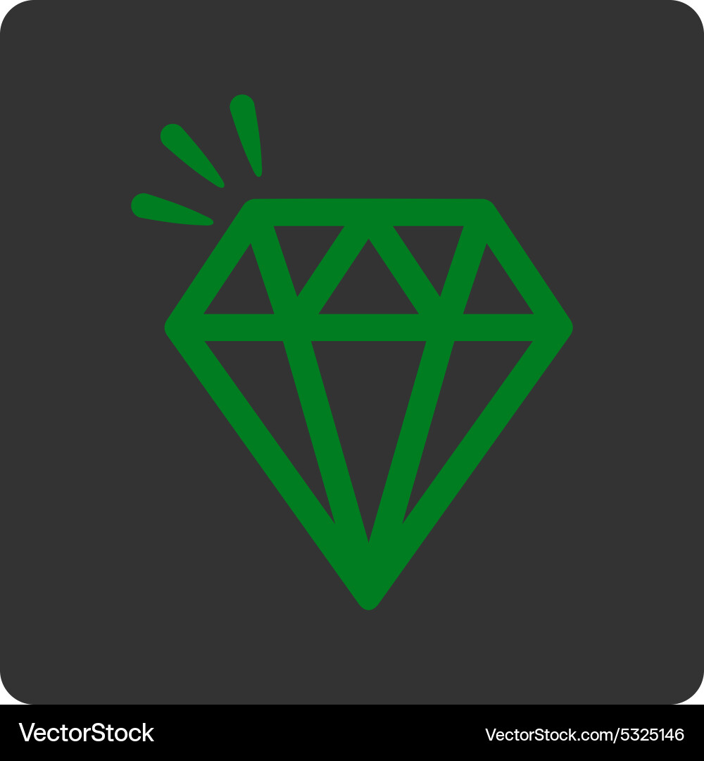 Crystal icon from commerce buttons overcolor set vector image