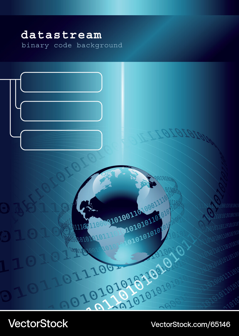 Data Stream Globe vector image