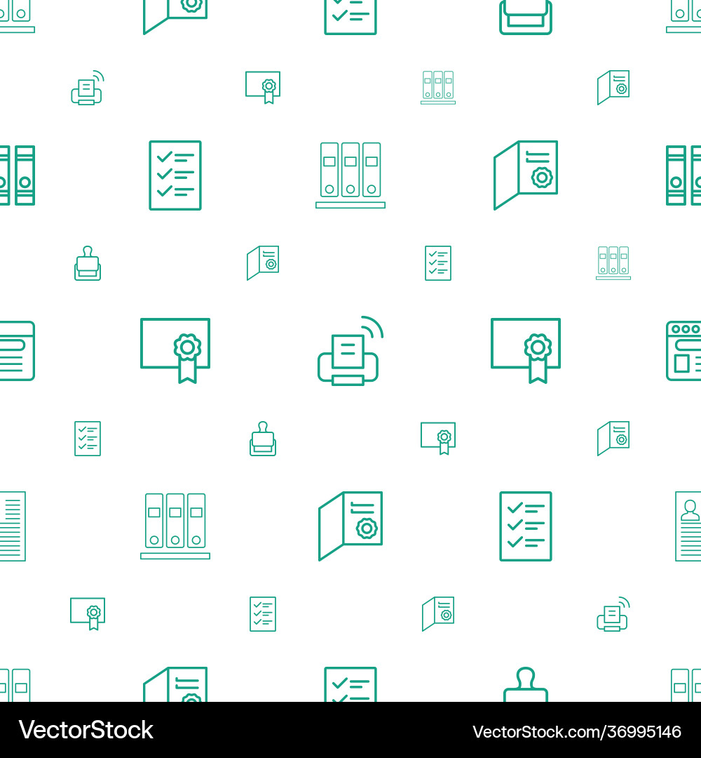 Document icons pattern seamless white background Document icons pattern seamless white background Vector Image