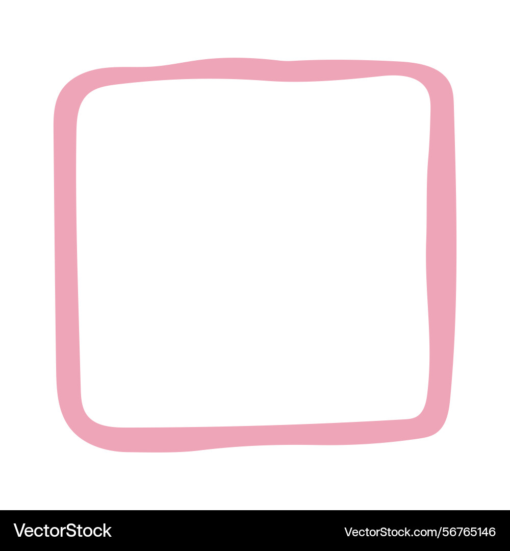 Doodle wave curve edge frame Vector Image