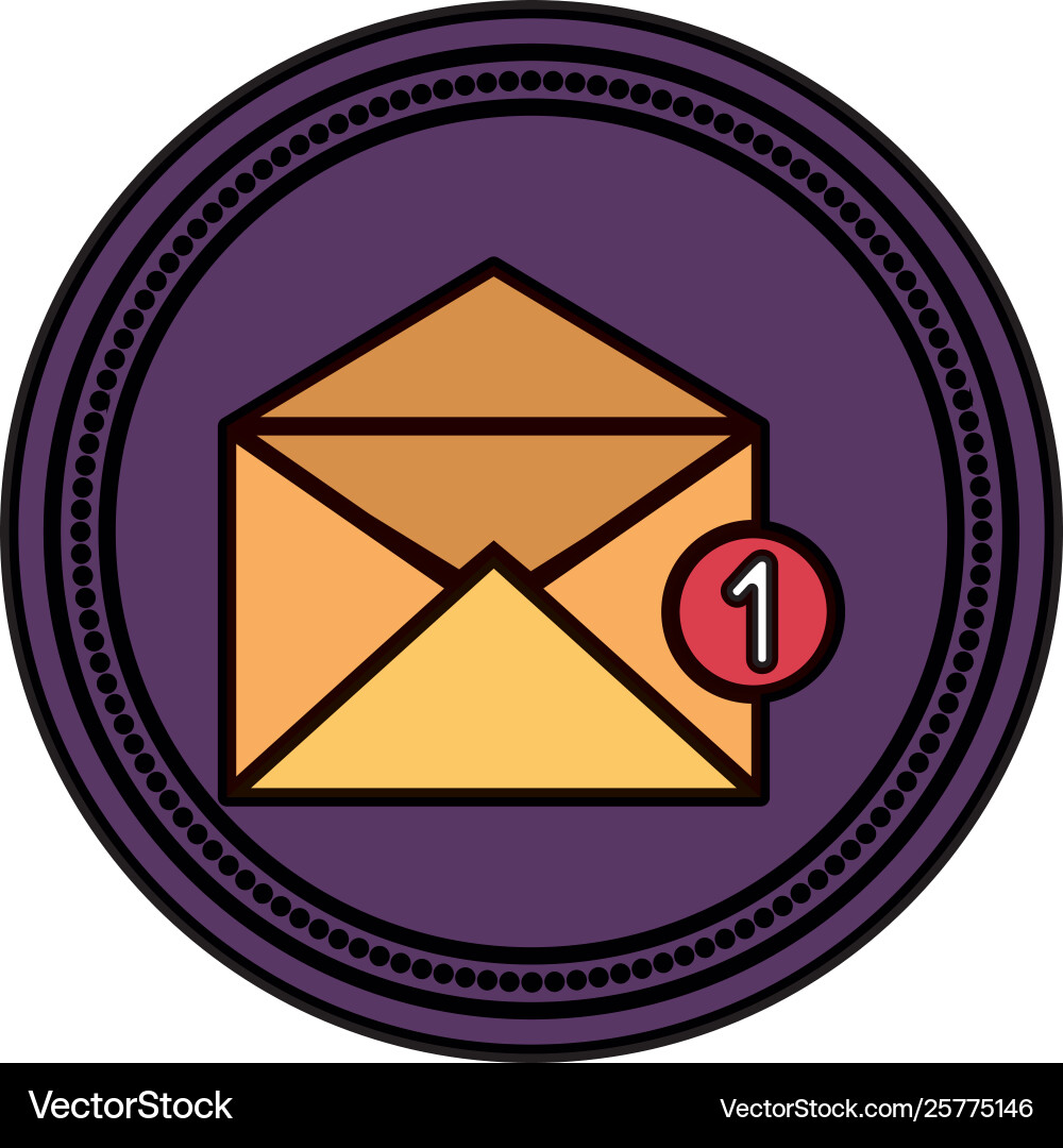 Envelope mail with counter number Envelope mail with counter number vector image
