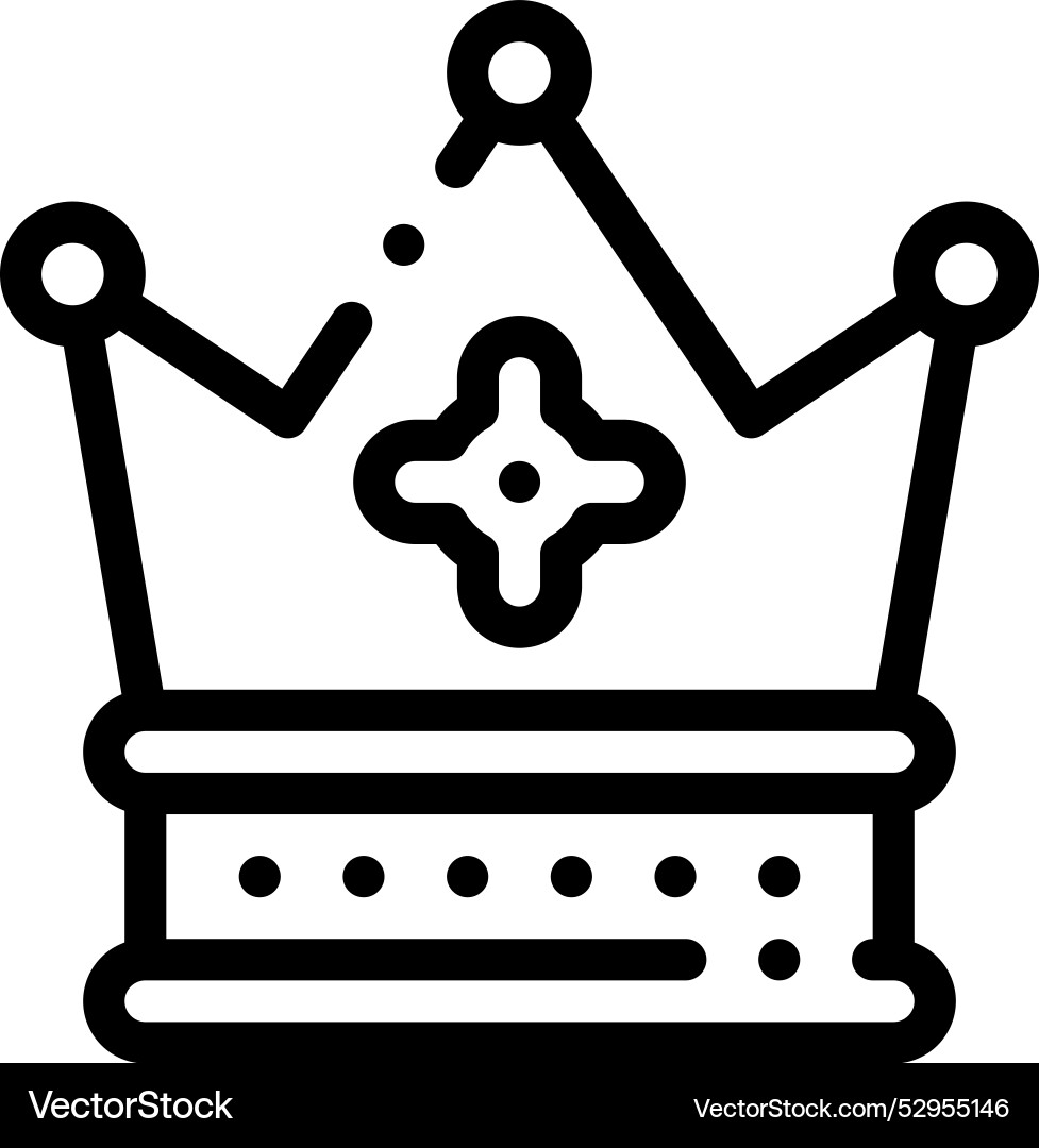 Krone Symbol dünne lineare Design isoliert Krone Symbol dünne lineare Design isoliert vektorbild
