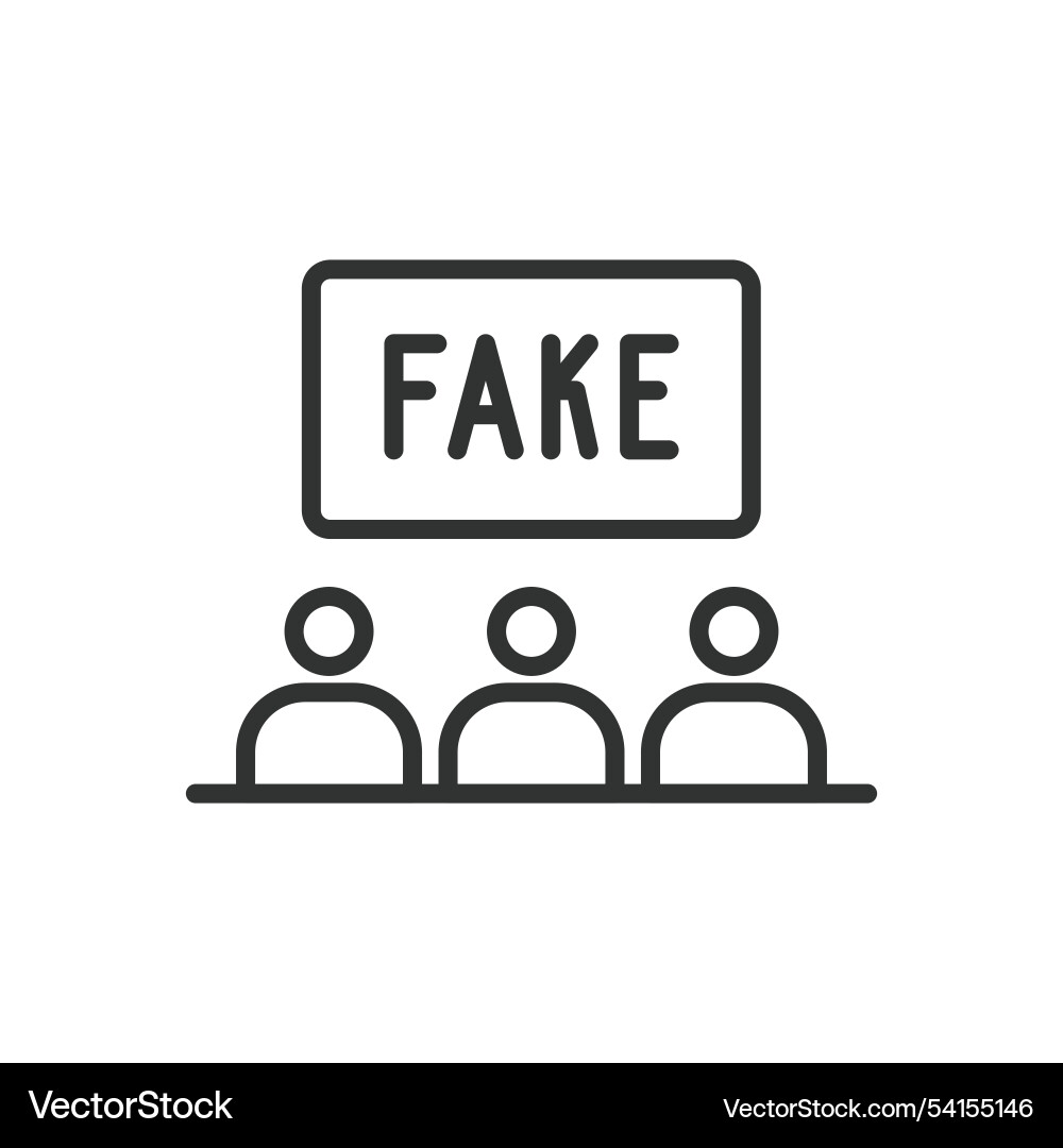 Misinformed icon in line design Misinformed icon in line design vector image