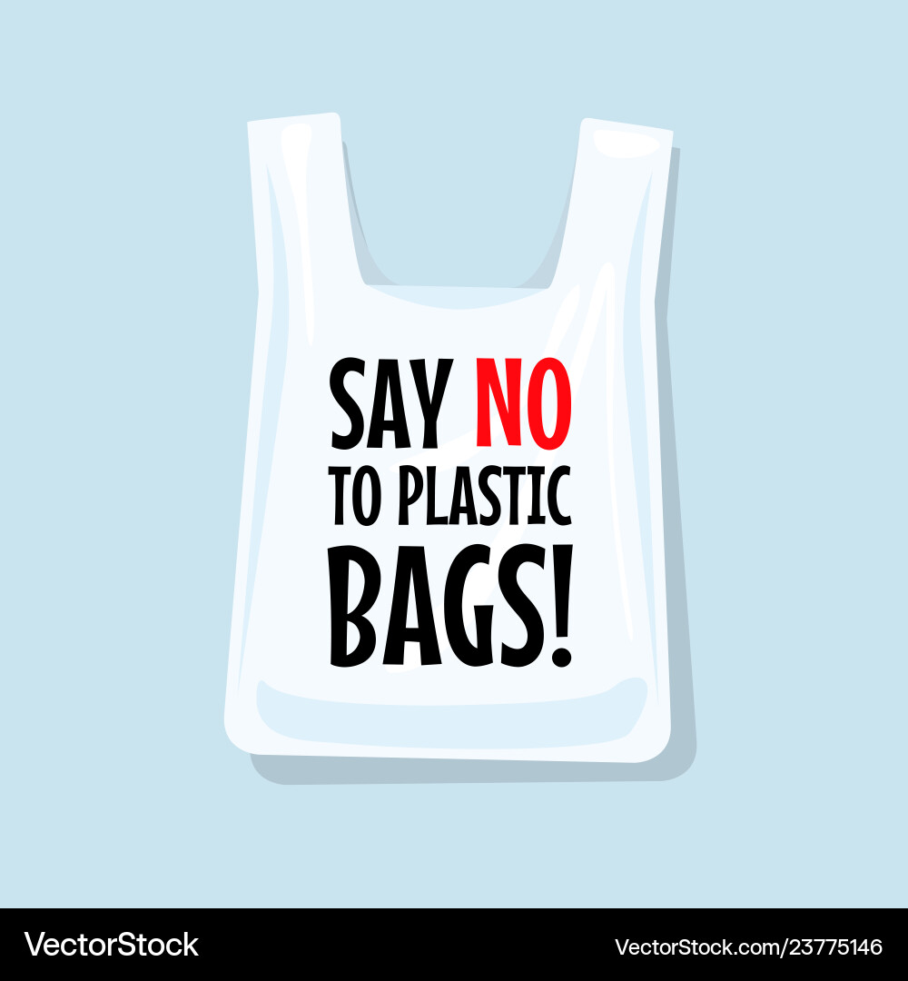 Say no to plastic bags Say no to plastic bags vector image