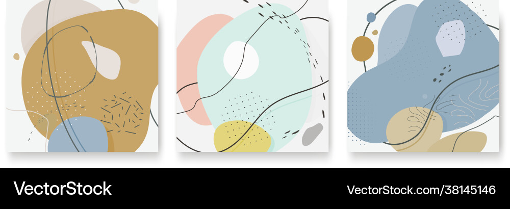 Set abstract different shapes minimal banner Set abstract different shapes minimal banner vector image