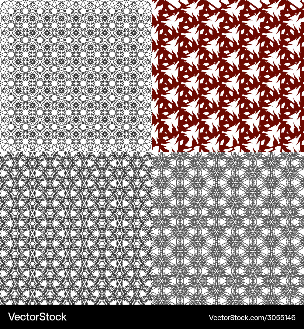 Set of geometric pattern in op art design Vector Image