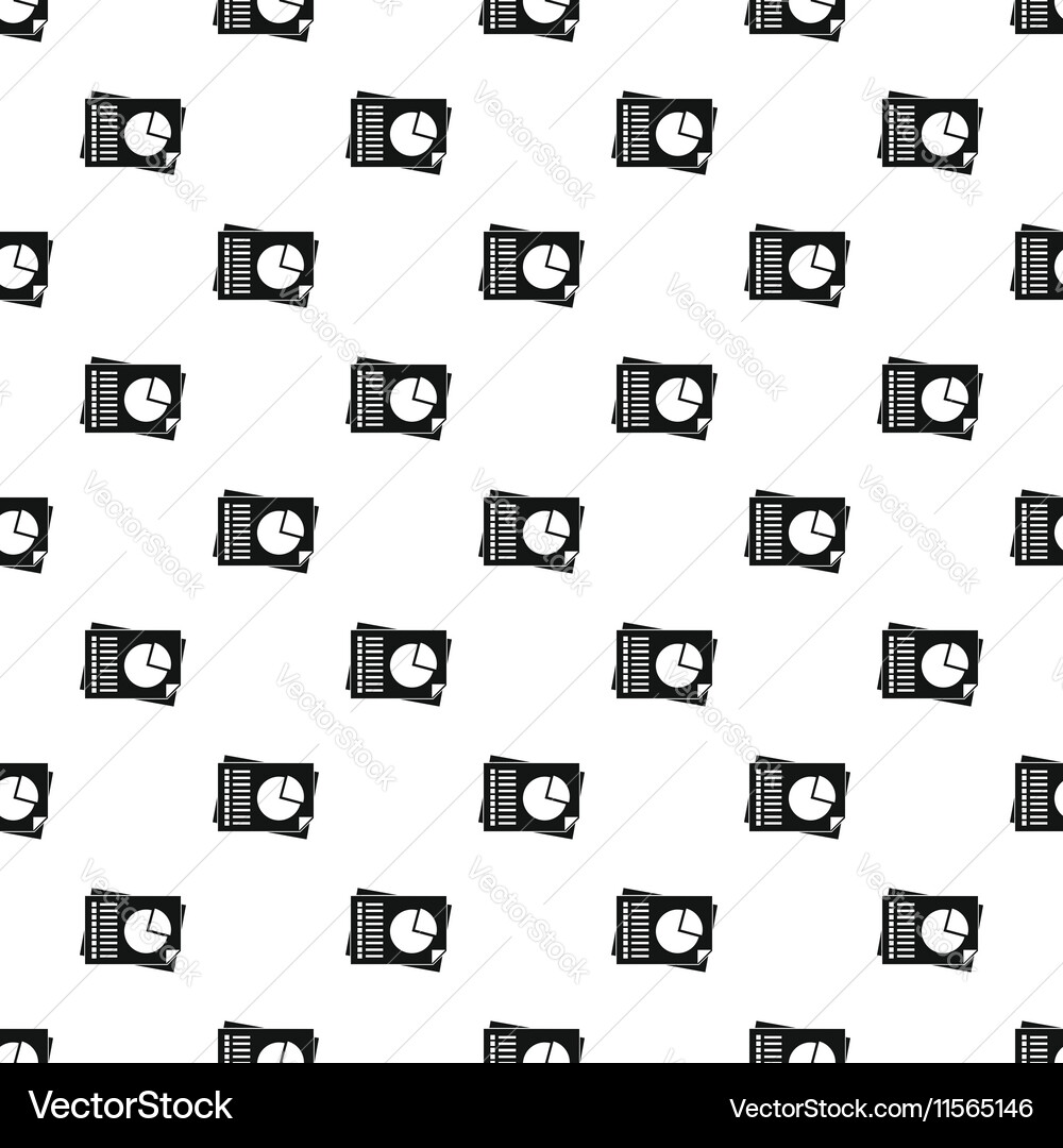 Sheets of paper with chart pattern simple style Vector Image