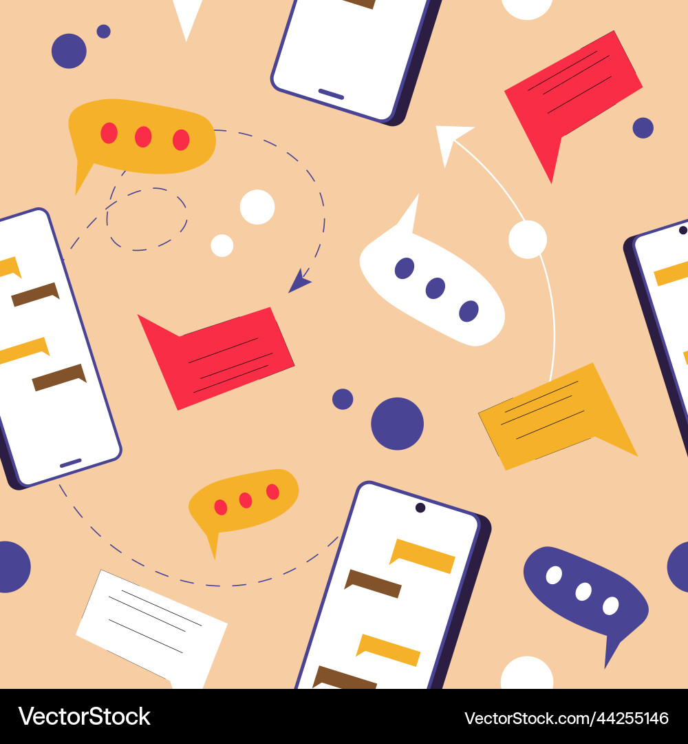 Smartphones with text messages communication Vector Image