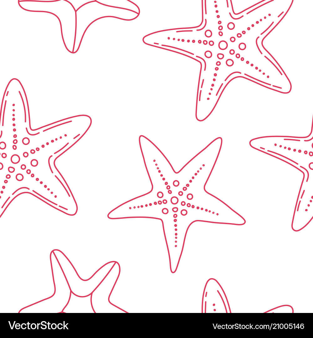 Summer seamless pattern with seashells Vector Image