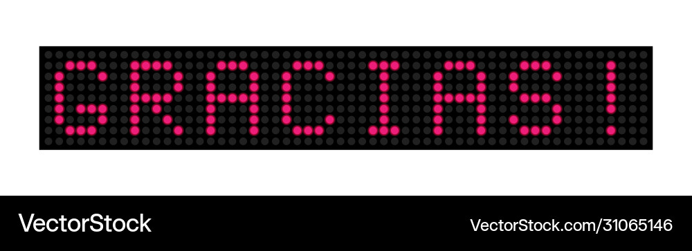 Writing thank you on led display language Vector Image