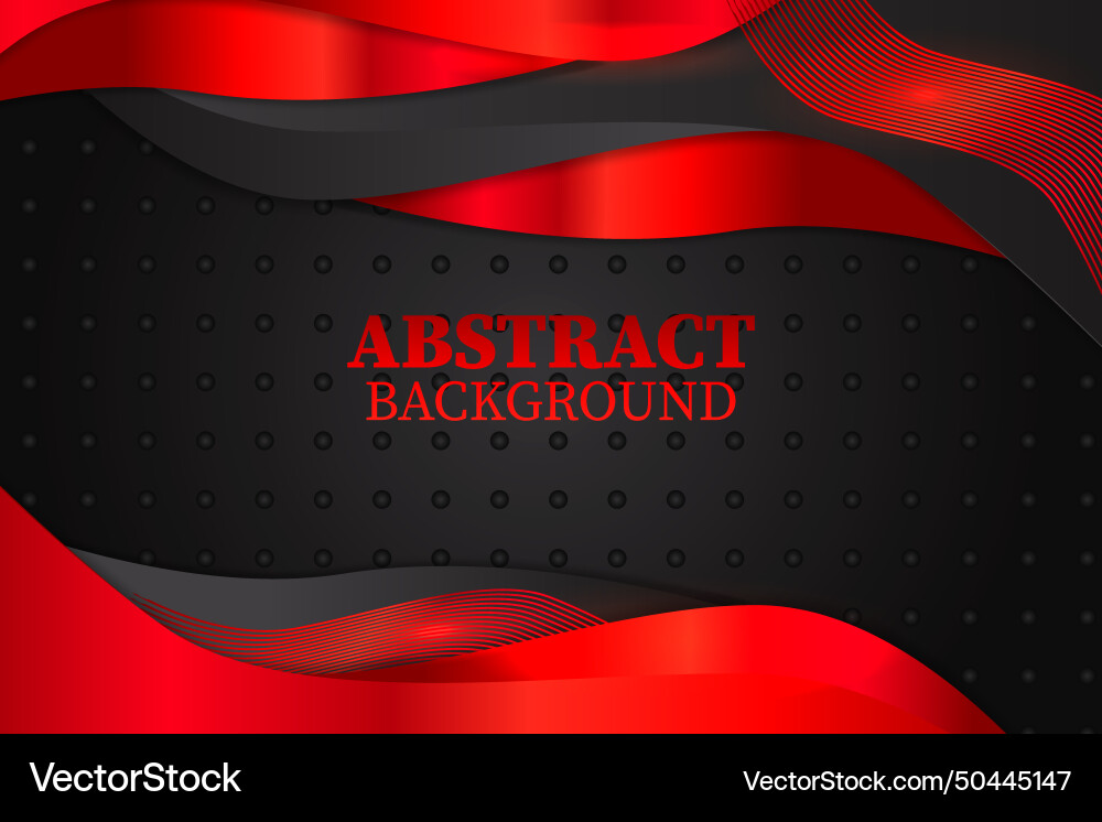 Abstract fluid background with black and red color Vector Image