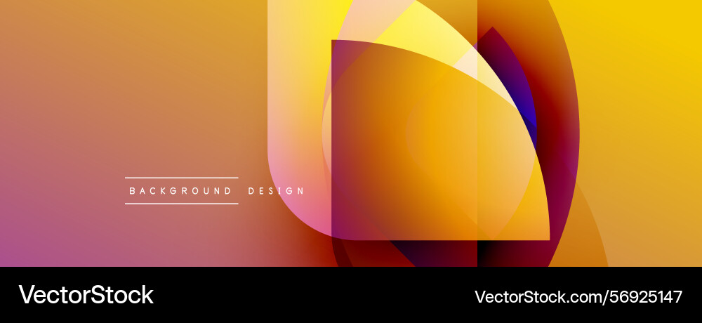 Abstract geometric shapes overlap creating Vector Image