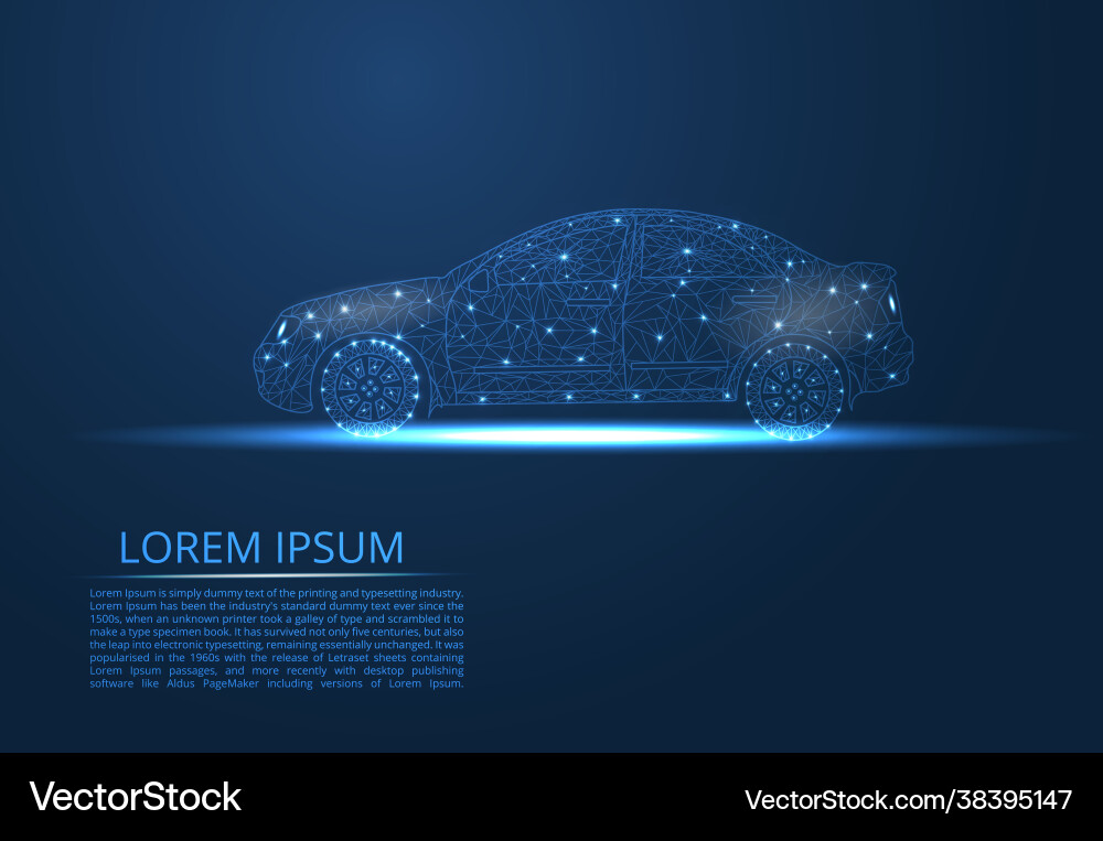 Abstract image a car in form points Vector Image