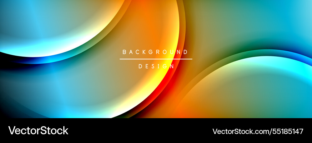 Bright rainbow style color gradient with curve Bright rainbow style color gradient with curve Vector Image