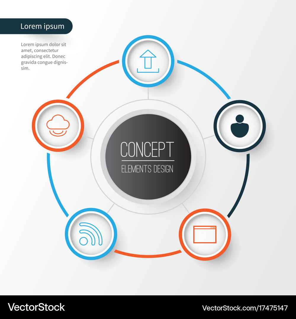 Connection icons set collection of wifi user vector image
