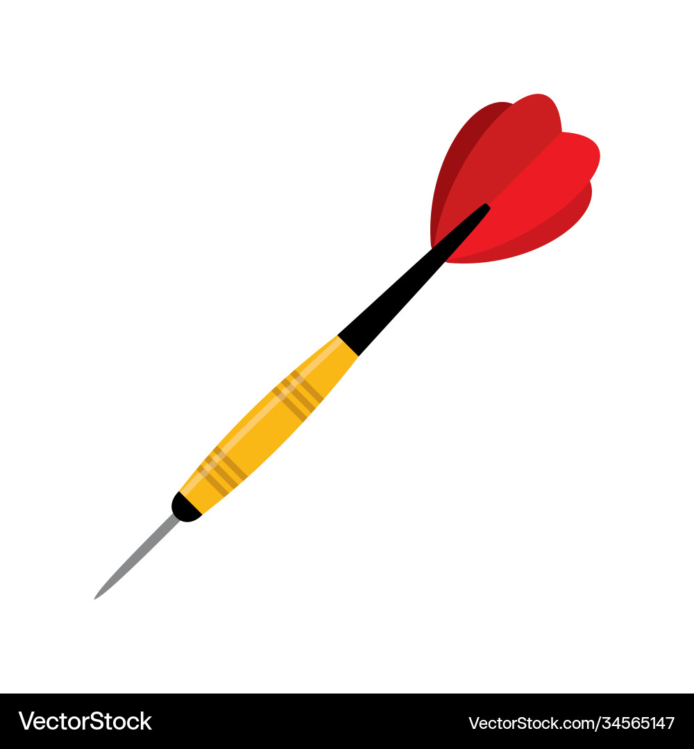 Dart arrow in flat style isolated on white Vector Image
