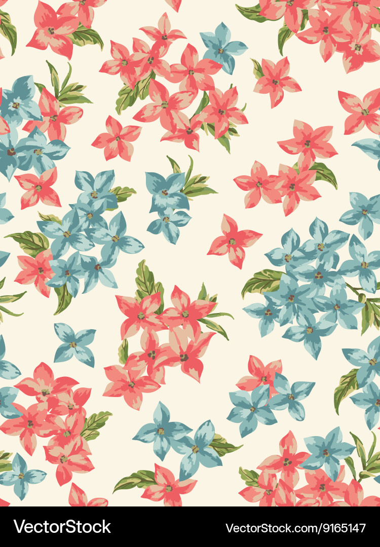 Floral Small Flower Pattern Vector Image