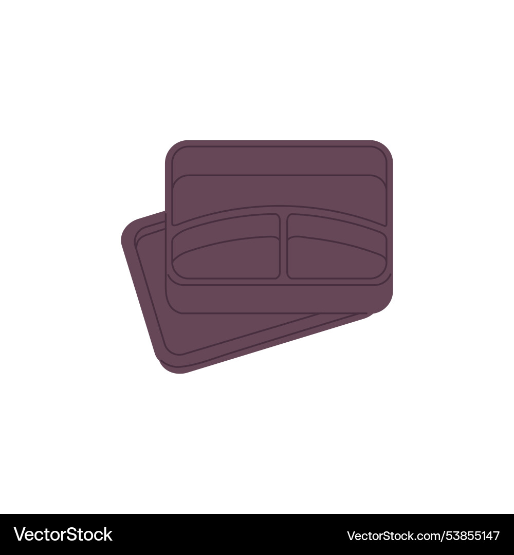 Icon with an empty open lunch box Icon with an empty open lunch box Vector Image