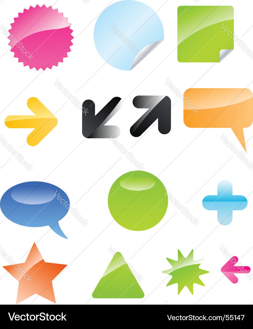 Modern Web Icons & Elements Vector Image