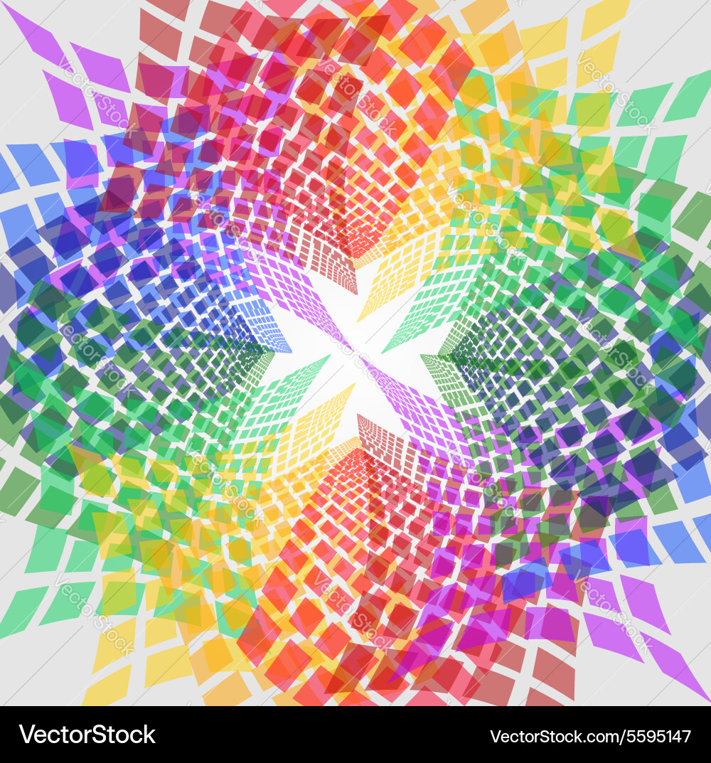 Mosaic pattern spectral background Vector Image