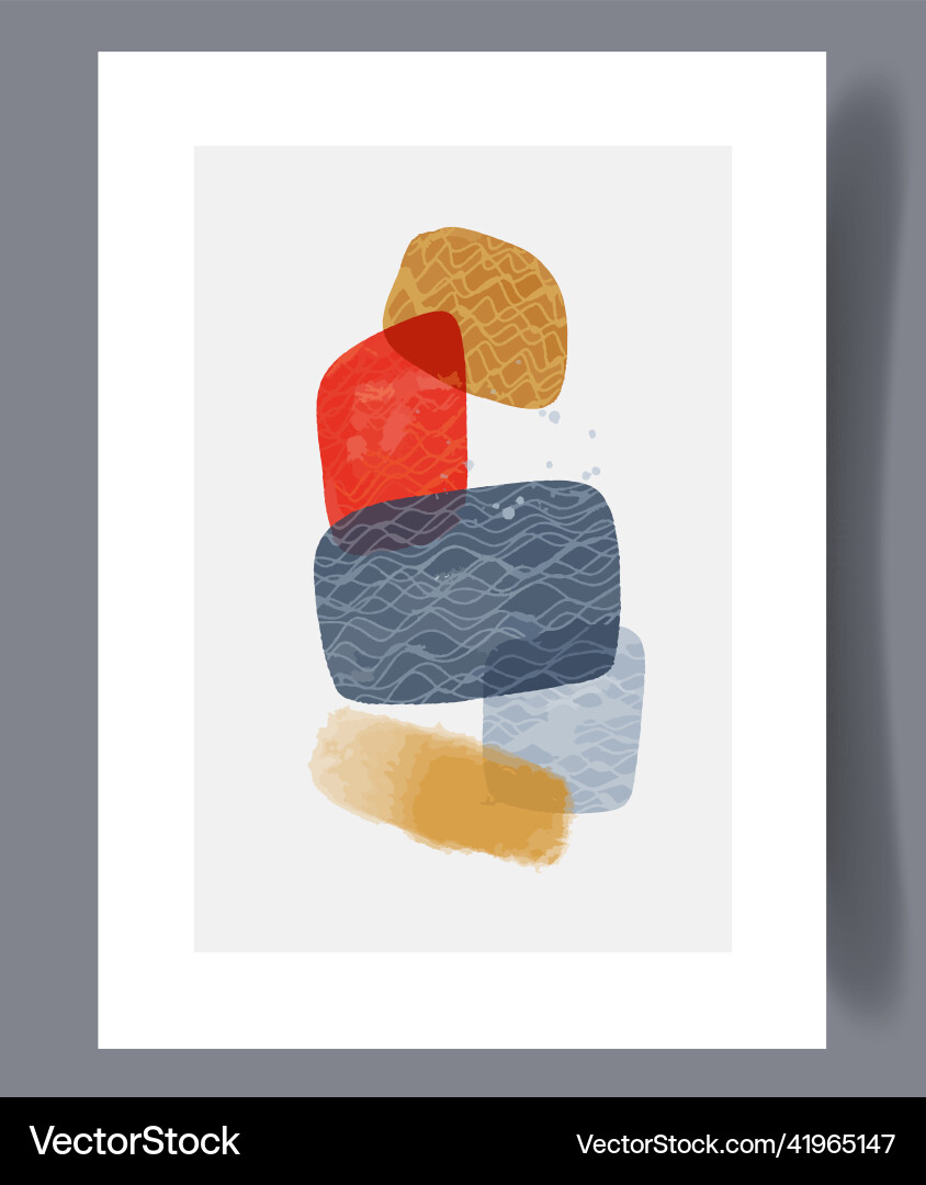 Scandinavian Abstract Print Set vector image