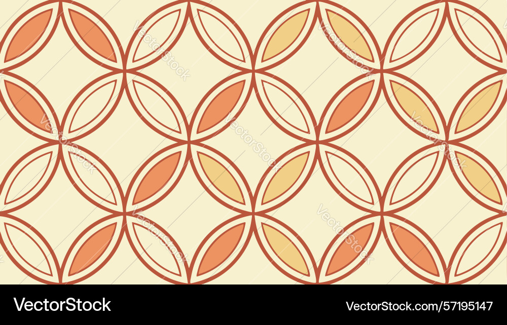 Seamless interlocking circular pattern background Vector Image